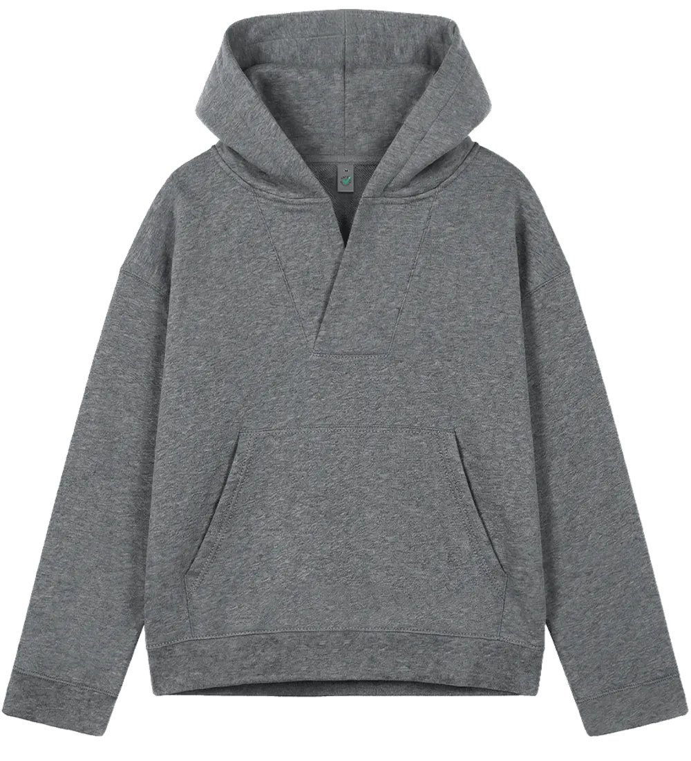 EP400-DHE0 - Women's V-Neck Hoodie - Dark Heather