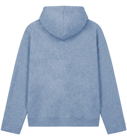 EP400-LBHE4 - Women's V-Neck Hoodie - Light Blue Heather